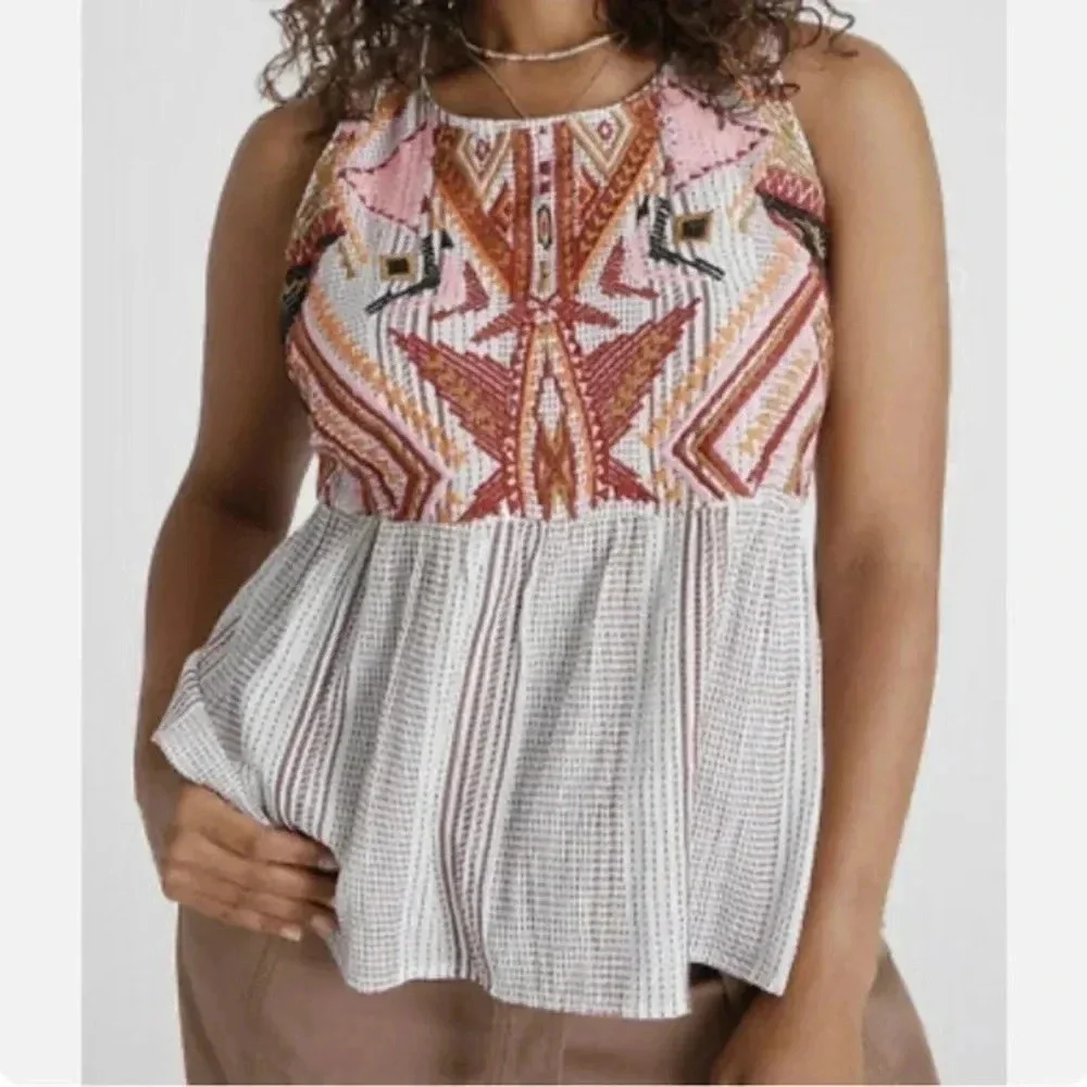 ANTHROPOLOGIE DOLAN EMBROIDERED TANK - Picture 4 of 11